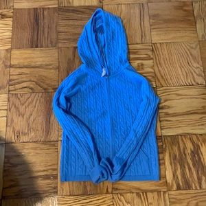 Aqua cashmere hoodie